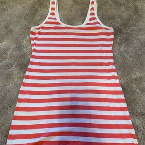 Victoria's Secret Coral and White Striped Tank medium Super Soft!